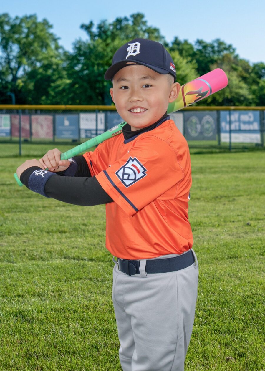 Youth baseball portrait