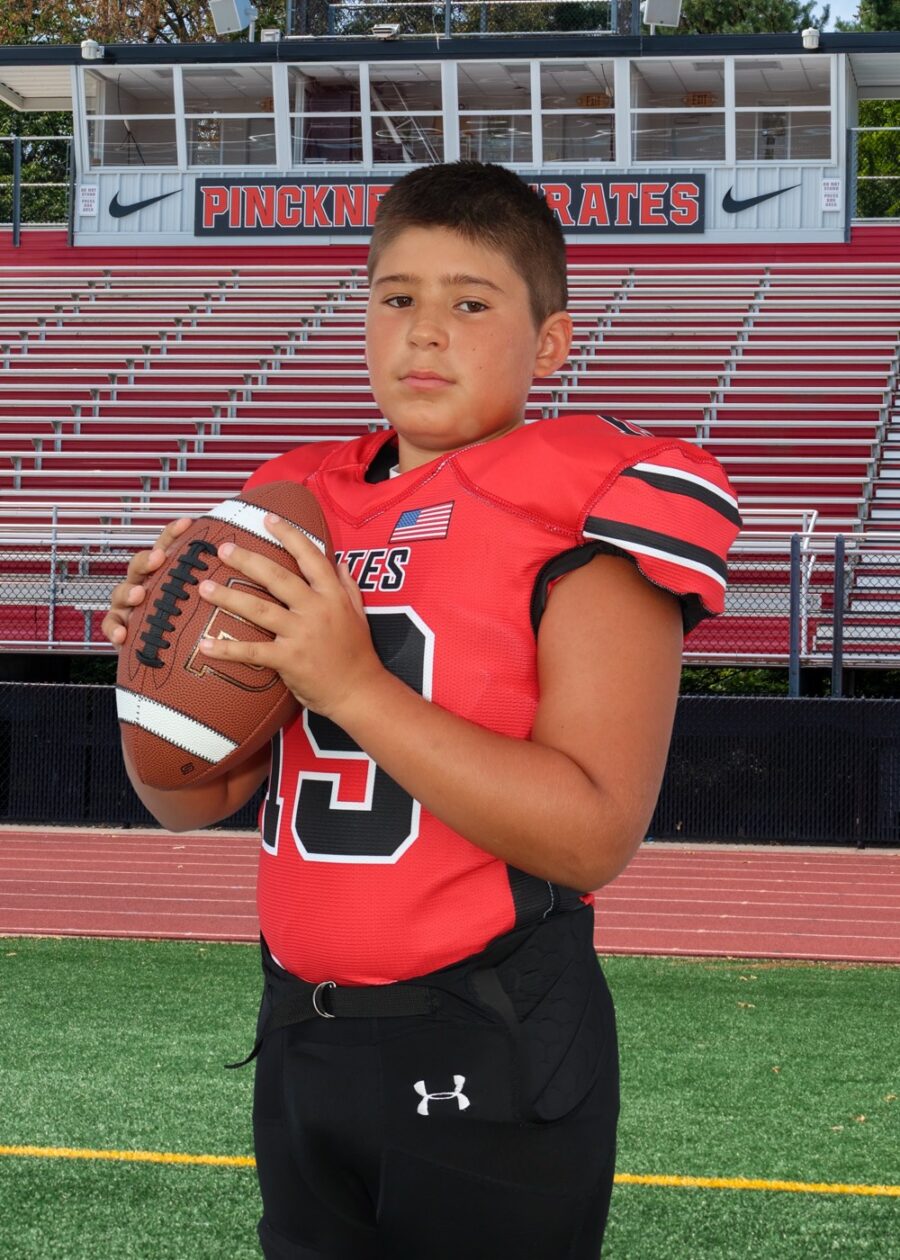 Youth football portrait