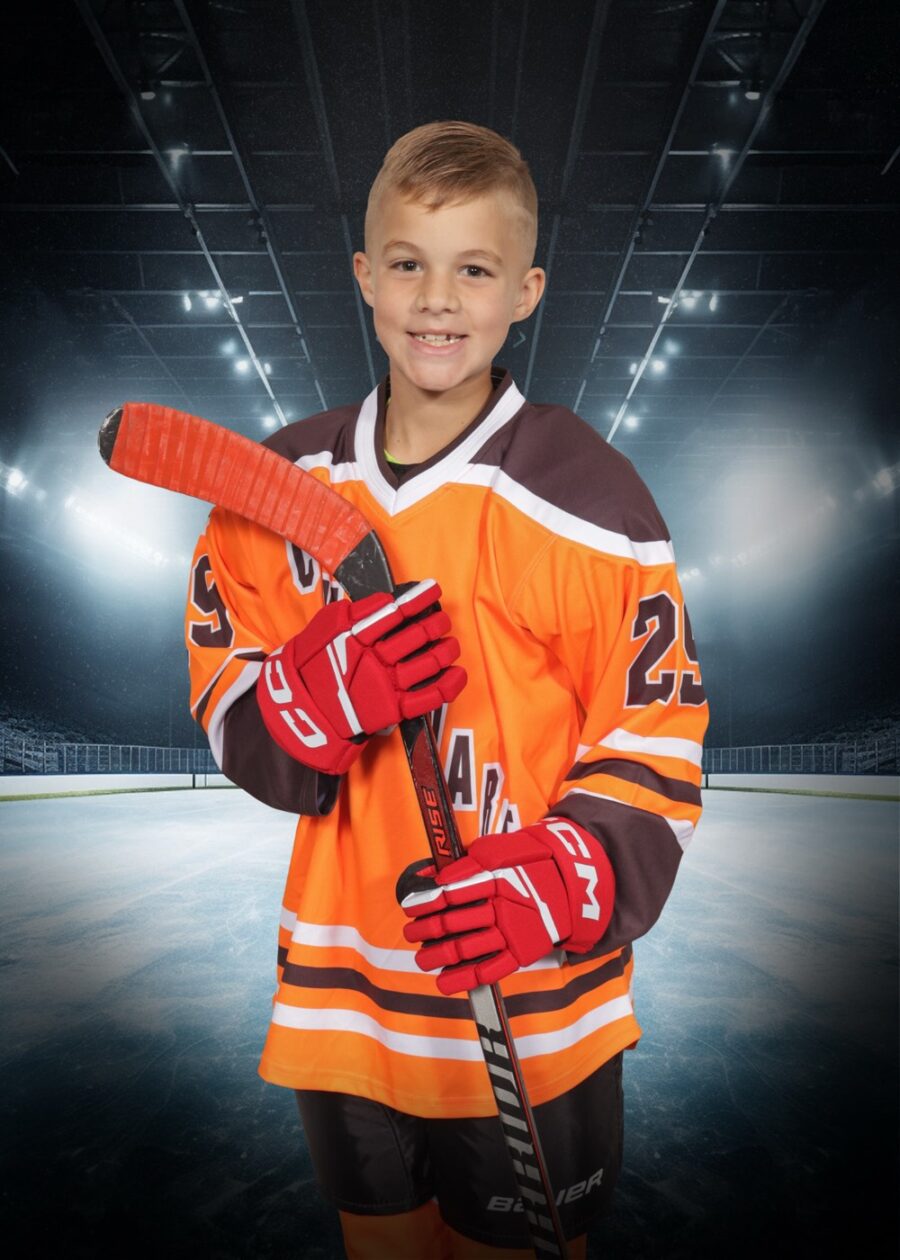 Youth hockey portrait