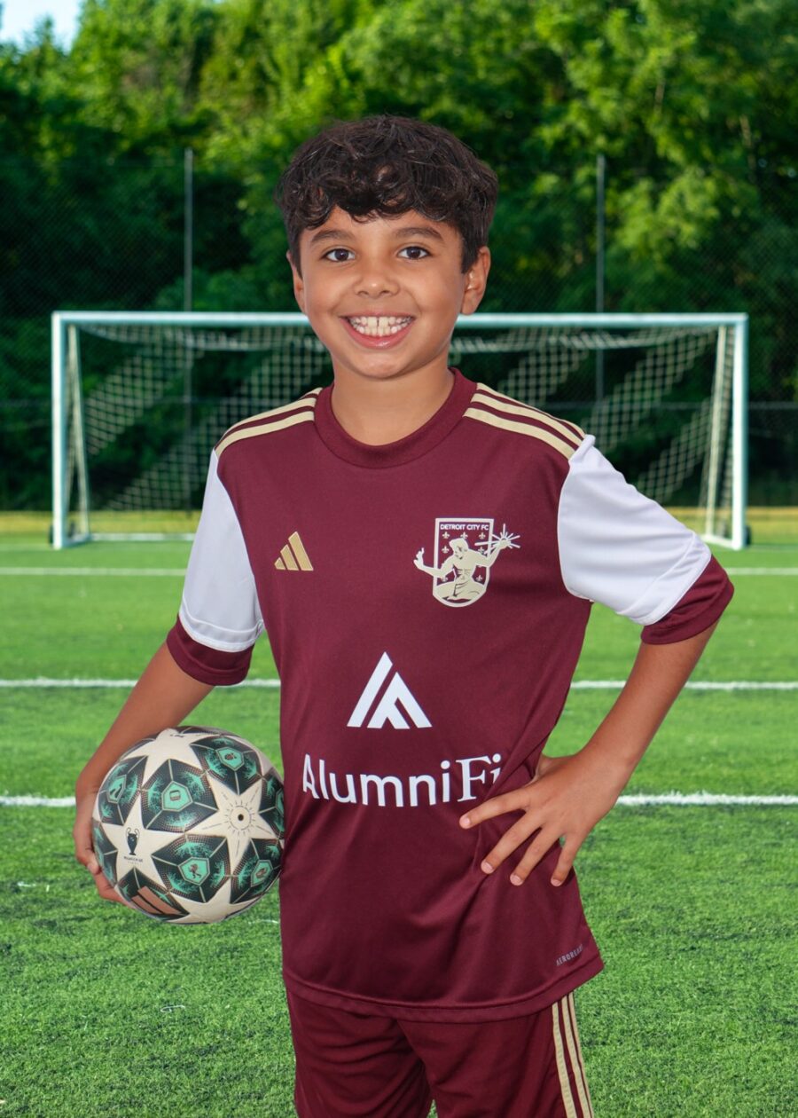 Youth soccer portrait